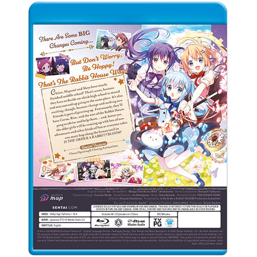 Is the Order a Rabbit? BLOOM (Season 3) Complete Collection Blu-ray Back Cover