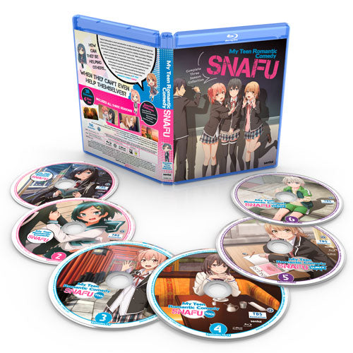 My Teen Romantic Comedy SNAFU (Seasons 1-3) Complete Collection Blu-ray Disc Spread