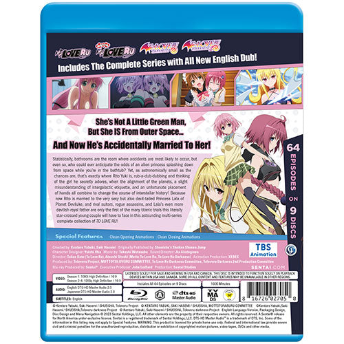 DVD To Love Ru Uncensored (Season 1 - 4). Japanese Version. English  Subtitles